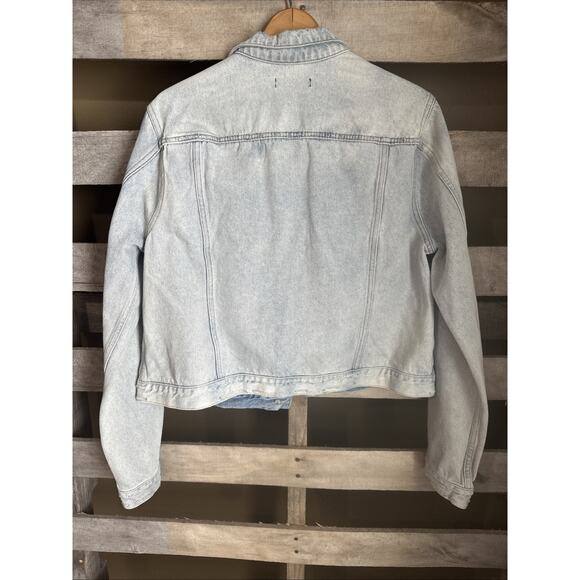 Vigoss Light Wash Denim Jean Jacket Size XL Button Closure Pockets - Picture 5 of 5